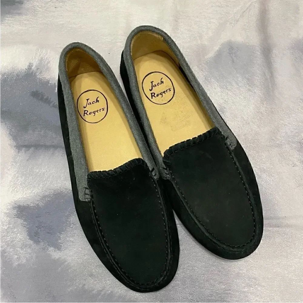 Jack Rogers Suede Barret Driving Loafers Men Size 9.5